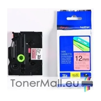 Image 1 of Brother Tape Black on Fluorescent Orange Brother TZ-B31