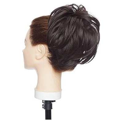 Messy Bun příčesek do vlasů s gumičkou, tmavě hnědá