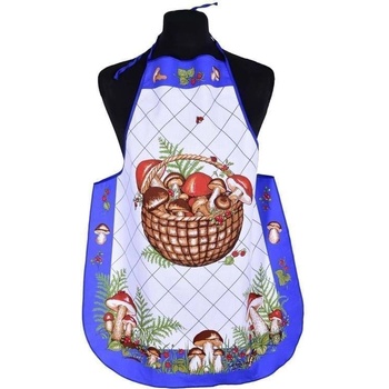 Forbyt Zástěra a chňapka Hřiby modrá