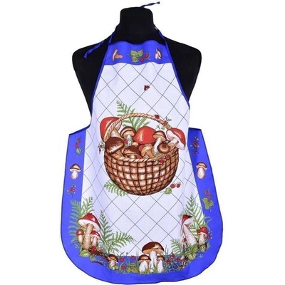 Forbyt Zástěra a chňapka Hřiby modrá