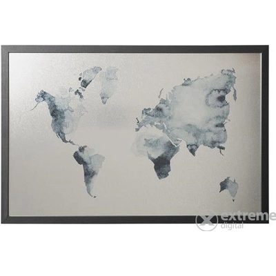 Victoria World Map magnetická tabuľa biela s čiernym rámom 60 x 40 cm