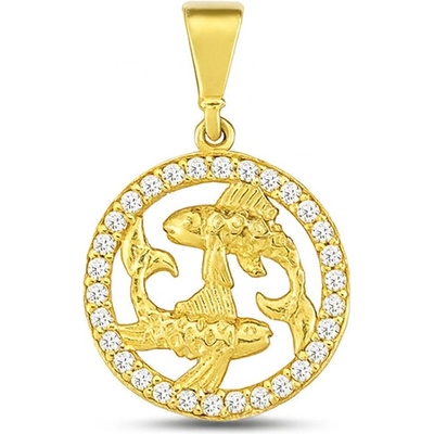 JVD Zlatý přívěsek znamení RYBY ZP0425XJ71 26RY