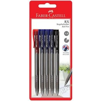 Faber-Castell Химикалка RX10, автоматична, 1.0 mm, 5 броя, а (1005120664)