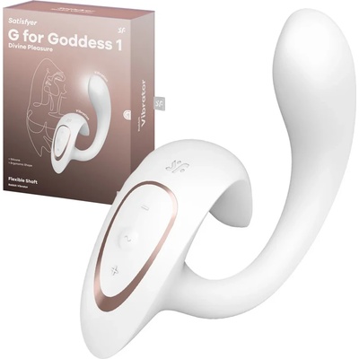 G-точка вибратор с клитор стимулатор, 18, 5см. - G for Goddess 1 White (SATISFY464)