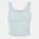 Brave Soul Womens Cropped Vest with Popper Detail - Powder Blue