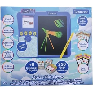Vega Toys Lexibook: Интерактивна говореща дъска за рисуване и четец на карти - на унгарски и английски език - на унгарски език (LEX-JCR20i9)