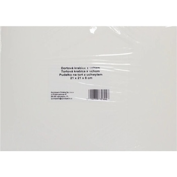 Quickpack Tortová krabica s uchom 21x21x8 cm