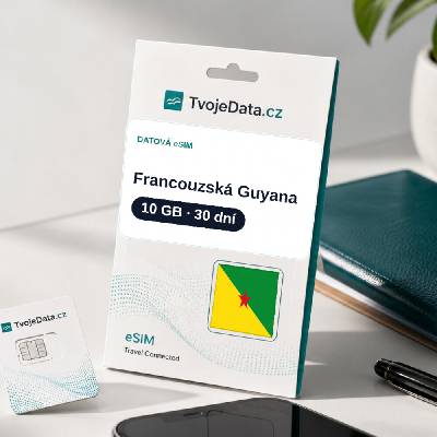 eSIM Francouzská Guyana 10 GB / 29 dní