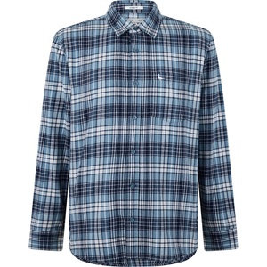 Jack Wills Men's Long-Sleeve Patterned Shirt - Navy