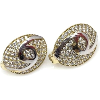 Jan Kos jewellery zlaté náušnice s bílým kamenem 59616954
