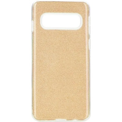 Forcell Блестящ Силиконов Калъф за Samsung S10 Plus, Forcell Shining Case, Златист (5901737943910)