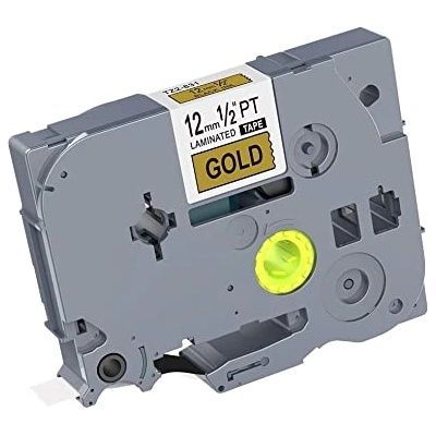 Compatible Brother TZe-FA234, 12mm x 3m, златен печат / бял фон, желязо, съвместима лента (TZeFA234)