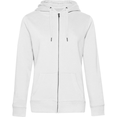 B&C mikina QUEEN Zipped Hood s kapucí a zipem dámská bílá