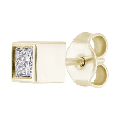 Tiami náušnice s diamantem The Cube medium Žluté zlato ETCY24119