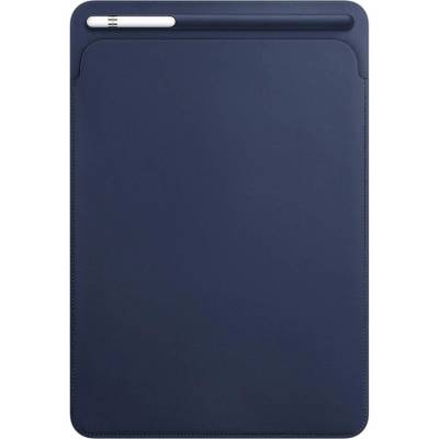 Apple Leather Sleeve - оригинален кожен калъф, тип джоб и отделение за Apple Pencil за iPad Pro 10.5 (2017) (тъмносин)