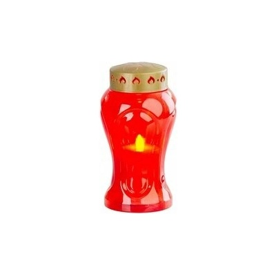 Kahanec MagicHome TG-26, s LED sviečkou, na hrob, červený, 17 cm, (súčasť balenia 2xAA)