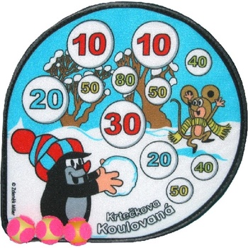 Krtečkův terč na suchý zip 30cm + 3ks míčků