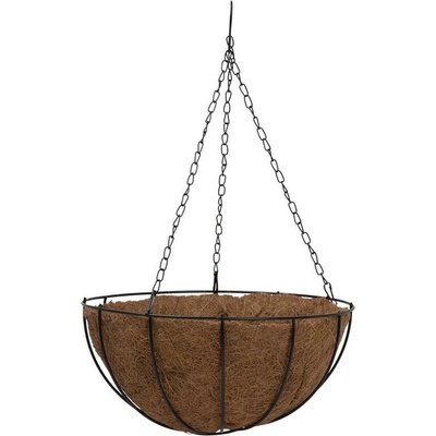 Strend Pro Květináče LC-CocoH-22 • ocel / kokos závěsný 25x25x12 cm
