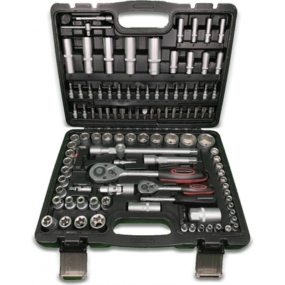 Schwartsmann Комплект инструменти Schwartzmann SM-108, 108 части, Куфарче, Хром-ванадий (SM-108)