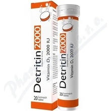 Detritin 2000 IU Vitamin D3 20 šumivých tablet