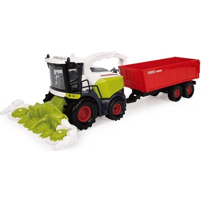 FARM SERVICE Kombajn s valníkem na obilí se zvuky a světly