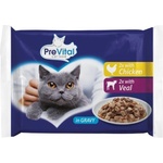 PreVital Cat Консерва пиле/телешко в сос 4 x 100 г