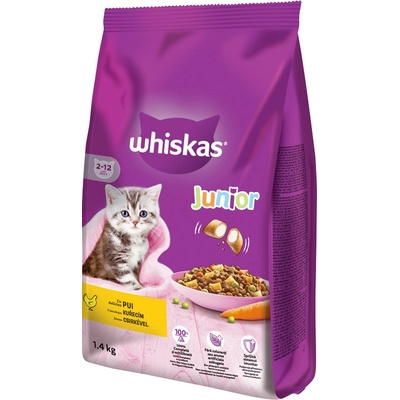 Whiskas Dry Junior s kuřecím 1,4 kg