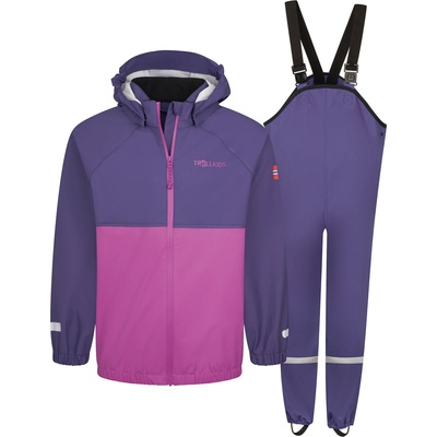 Trollkids Детска грейка Trollkids Kid's Odda Rain Set XT Overall - Mallow Pink / Violet Blue - размер 92 (EU) (702-5141-0111)