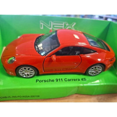 Welly CARRERA PORSCHE 911 4S Červená 1:34