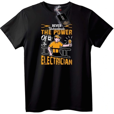 NOONEBRAND Тениска Никога не подценявай Силата - 6XL, Black
