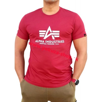 Alpha Industries Basic T-Shirt RBF red tričko pánske červené