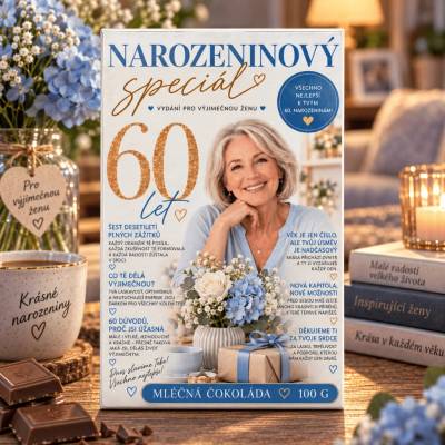 Mediabox narozeninový speciál 60 dárková mléčná čokoláda 100 g