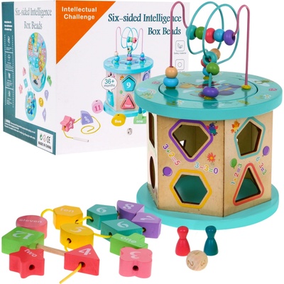 Joko multikocka s labyrintom vkladačkou a kockami na navliekanie