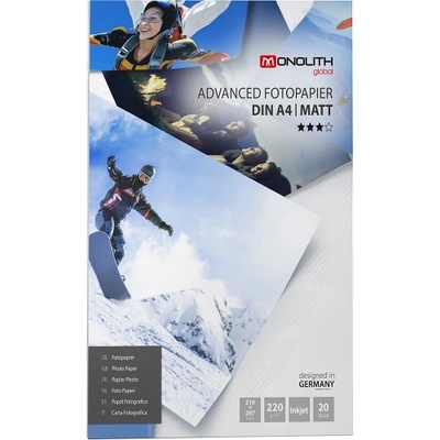 MONOLITH Фото хартия Monolith мат A4/220гр 20л
