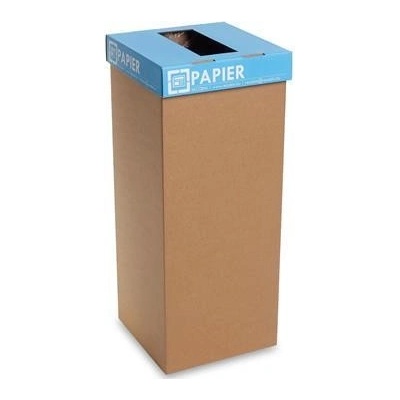 Recobin "Office", Odpadkový kôš na triedený odpad, recyklovaný, HU popis, 50 l, modrá