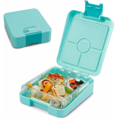 Klarstein Schmatzfatz easy, desiatový box, 4 priehradky, 18 × 15 × 5 cm (SMF4-easyturkis)