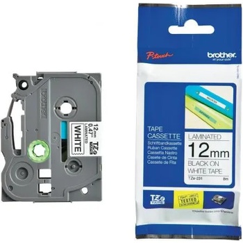 Image 1 of Brother TZe-231 Tape Black on White Laminated 12mm - Eco