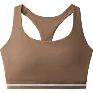 Calvin Klein Women's Non Wired Medium Impact Sports Bra - Shitake