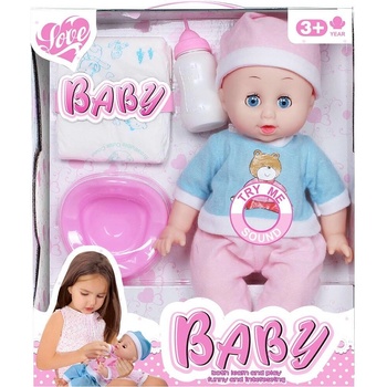Пишкаща кукла с гърне и шише (k582859)