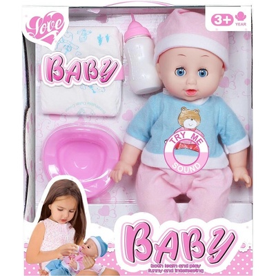 Пишкаща кукла с гърне и шише (k582859)