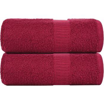 vidaXL Кърпи за пране FROGN 2 бр. бордо 30x30 см 360 г/м2 (136728)