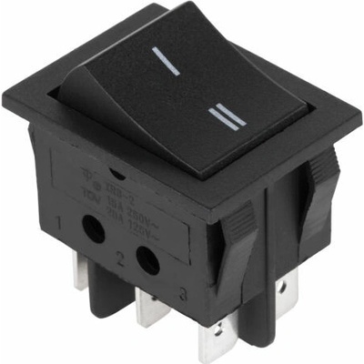 Prepínač kolískový SW-IRS-2 6pin 250V čierny