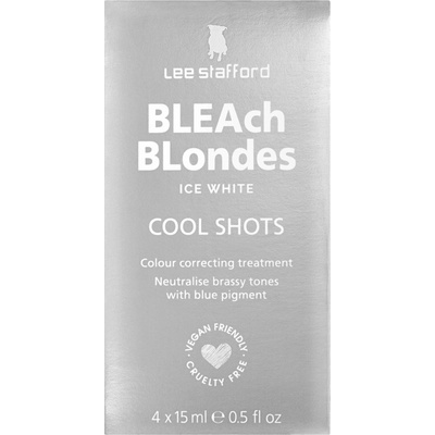 Lee Stafford Bleach Blondes Ice White Cool Shots tónovacie kúry 4x 15 ml