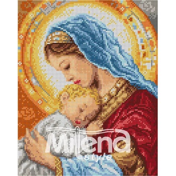 Milena Style Гоблен с щампа Мадона със син воал с конци Ariadna