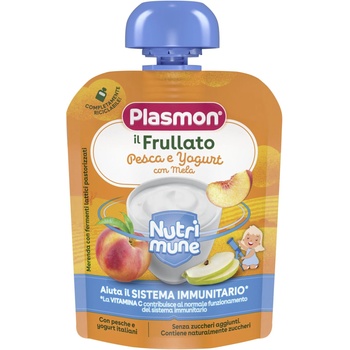 PLASMON Плодова закуска Plasmon - Нутримюн, праскова и йогурт, 85 g (8875)
