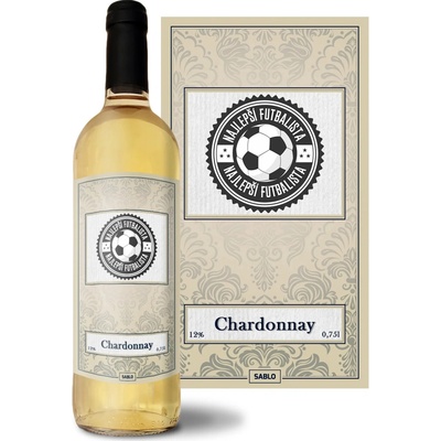 Sablio Nejlepší fotbalista Chardonnay biele suché víno 12 % 0,75 l (čistá fľaša)