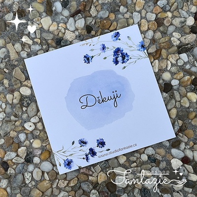 Atelier Fantazie - Dárková kartička - Děkuji