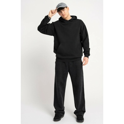 Reporter Young chlapecké černé široké tepláky se sepraným efektem černá