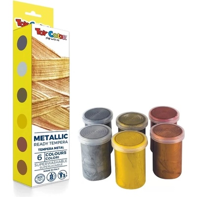 Toy Color Темперни бои 6 цвята металически Toy Color