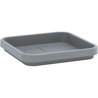 Geli Viva Square Miska pod květináč, 45,5 × 45,5 × 6,4 cm, plast, šedá 67104559